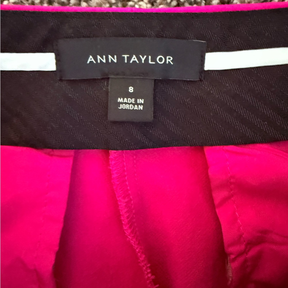 Ann Taylor Hot Pink Trouser Pants - Picture 2 of 4